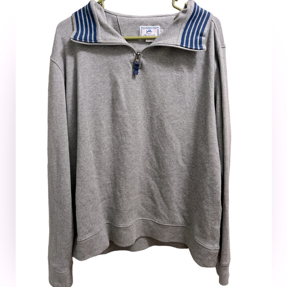 Gray men’s Southern Tide Pullover-The Skipjack- size large